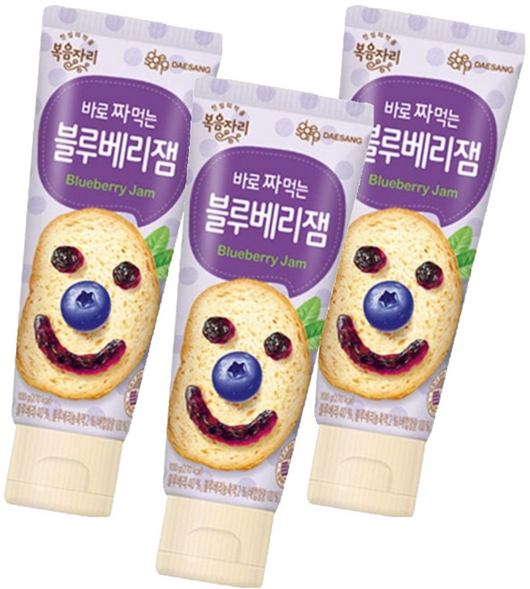 복음자리 바로 짜먹는 블루베리잼, 100g, 3개