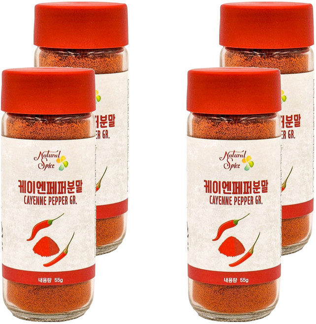 내츄럴스파이스 케이엔페퍼분말, 55g, 4개