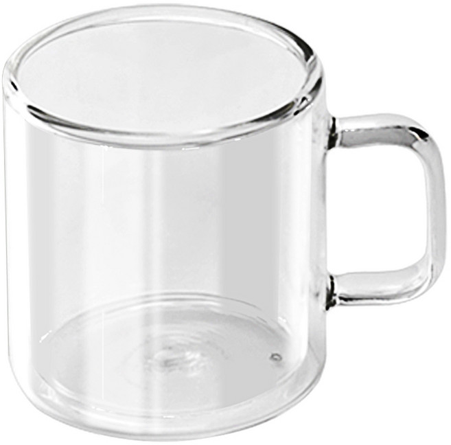 칼딘 더블월 컬러풀 머그 유리컵 400ml, 클리어, 1개