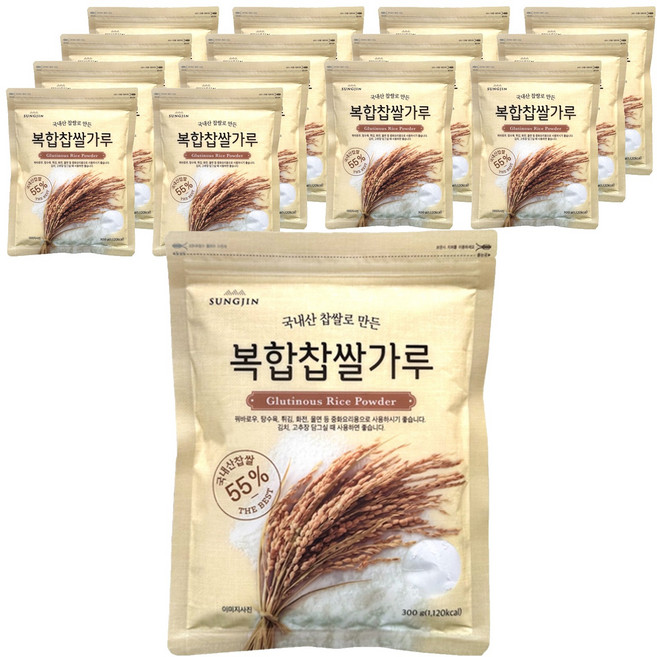 성진 복합 찹쌀 가루, 300g, 15개