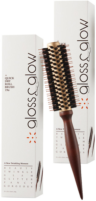 글로스앤글로우 볼륨팍팍 드라이 롤브러쉬 롤빗 4호 19파이, 혼합색상, 2개