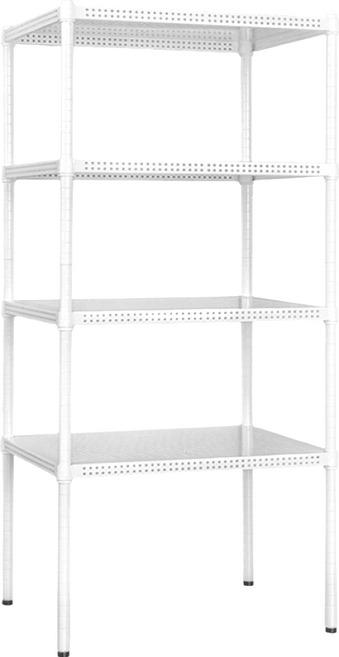 dayneeds 日需百備極致美學 烤漆層架 沖孔鐵架/收納層架/展示架/鐵架, 白色, 4層