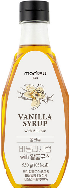 몽크슈 바닐라시럽 위드 알룰로스, 530g, 1개
