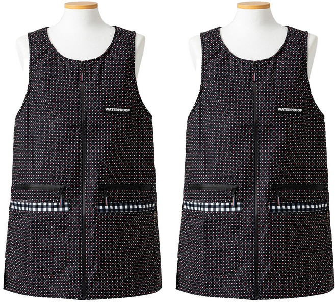 로사홈 점 조끼 망사 앞치마, 검정, 2개