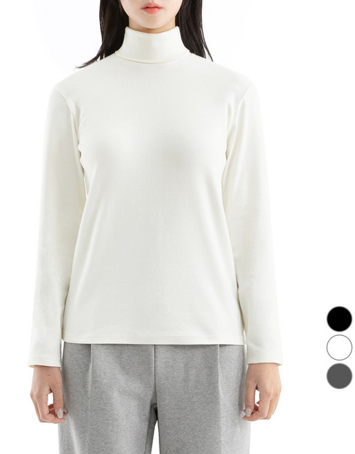 네이븐 올스판 긴목폴라 티셔츠 NA3WNT