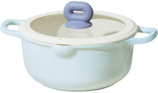 CAROTE Carote Little Bean IH 雙耳鍋, 20cm, 1個, 奶油藍