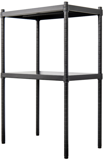 dayneeds 日需百備 極致工藝烤漆架(展示架/儲藏架/收納層架/層架/鐵架), 黑色, 2層