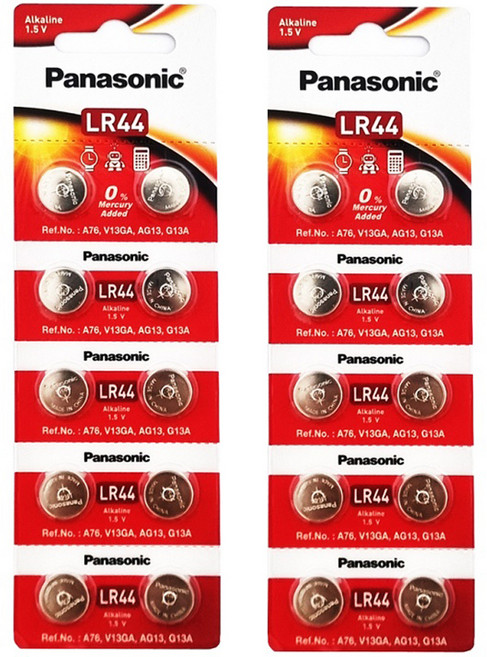 파나소닉 알카라인 코인건전지, 10개입, 2개