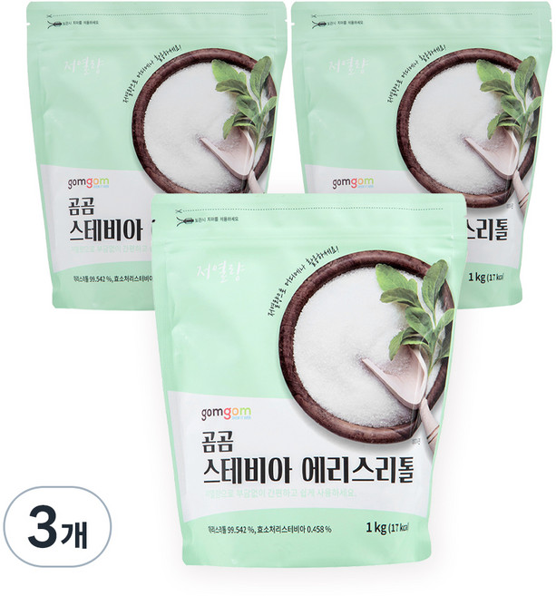 곰곰 스테비아 에리스리톨, 1kg, 3개