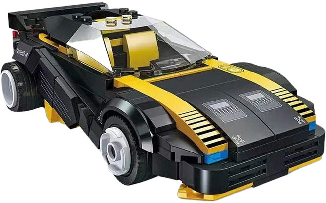 JIE STAR 杰星玩具 積木賽車 JJ9180, 黑色, 1盒