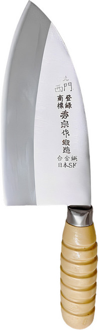秀宗作 SK木柄 漁刀, 1支, 木柄 + 銀色