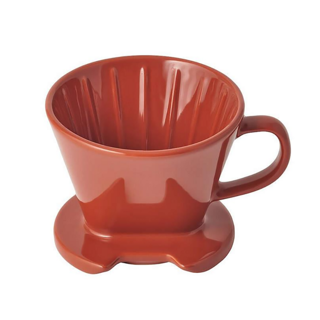 MUJI 無印良品 炻器咖啡濾杯 11.3cm 橘色, 1個