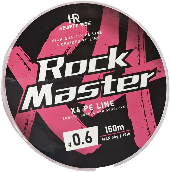 HEARTY RISE 哈帝來斯 ROCK MASTER 根魚大師 X4 PE線, 粉色, 1個