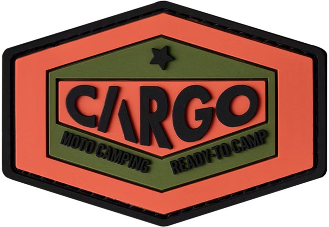 CARGO container 徽章 A PVC材質 尺寸72x50.5x5mm, 1個, 工業風 棕色