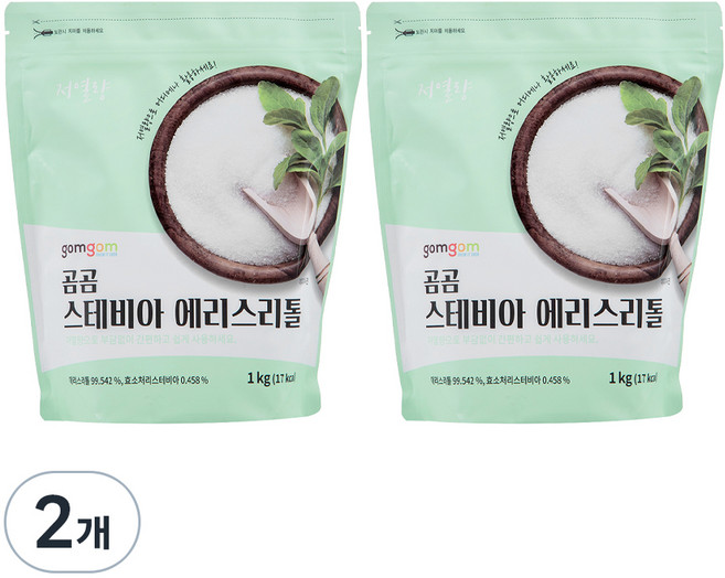 곰곰 스테비아 에리스리톨, 1kg, 2개