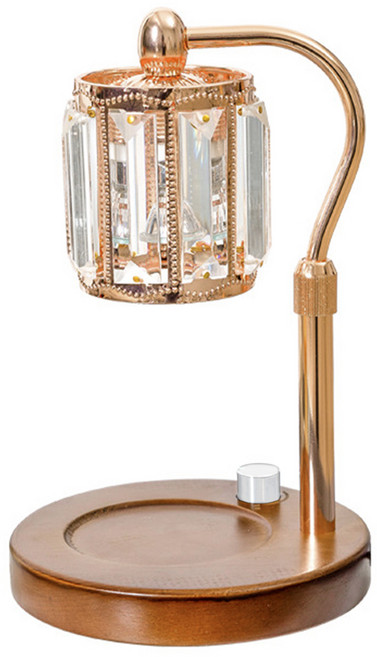 Rofancy 洛帆晞 經典木座系列 融蠟燈 可調光 高低, 典雅方 棕色