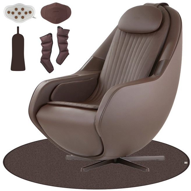 세라젬 파우제 M6 안마의자 + 복부진동도자 + 리모컨 + 시트패드 + 에어셀마사지기 + 러그 세트 방문설치, CGM EMCG-2401, 에스프레소
