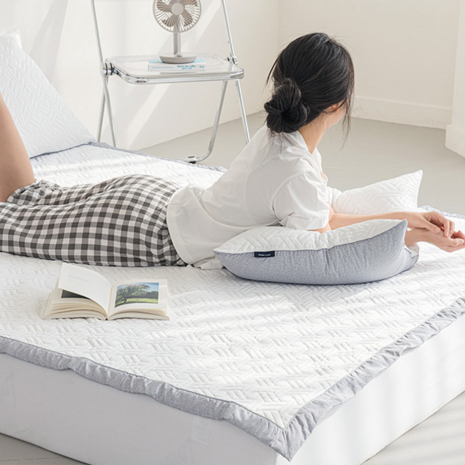 퓨어슬립 NEW 쿨쿨아이스 포르페 누빔패드, 라이트 그레이, 쿨매트