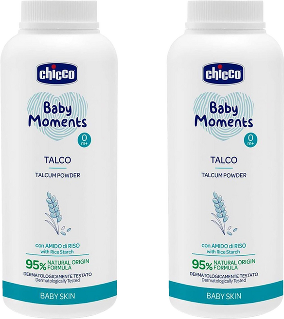 chicco 寶貝嬰兒植萃細緻爽身粉, 150g, 2瓶