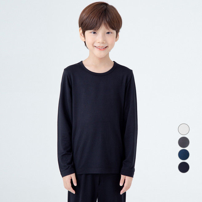 롤리트리 아동용 소프트 피치 웜 솔리드 실내복