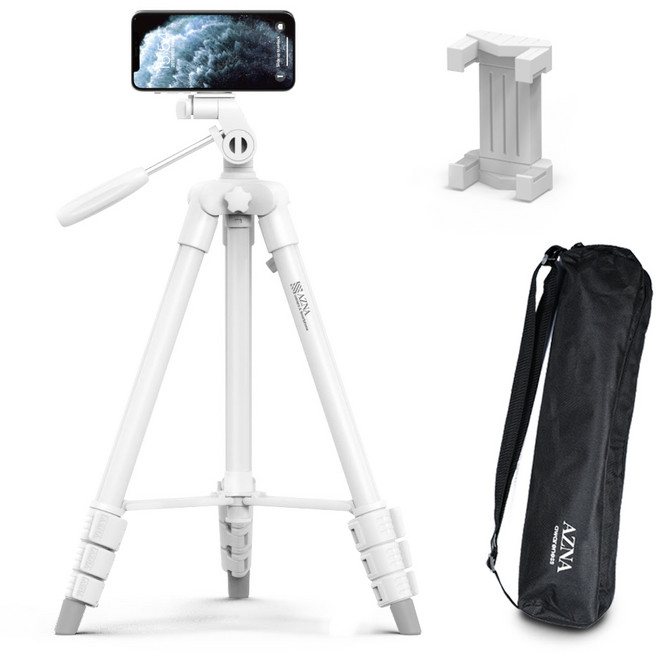 아즈나 카메라 스마트폰 삼각대, S-1, 화이트, 1개
