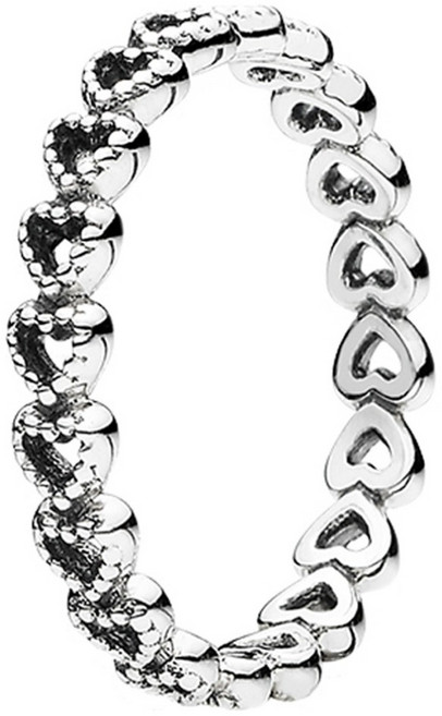 PANDORA 潘多拉 女款 鏤空心形環圈戒指 190980