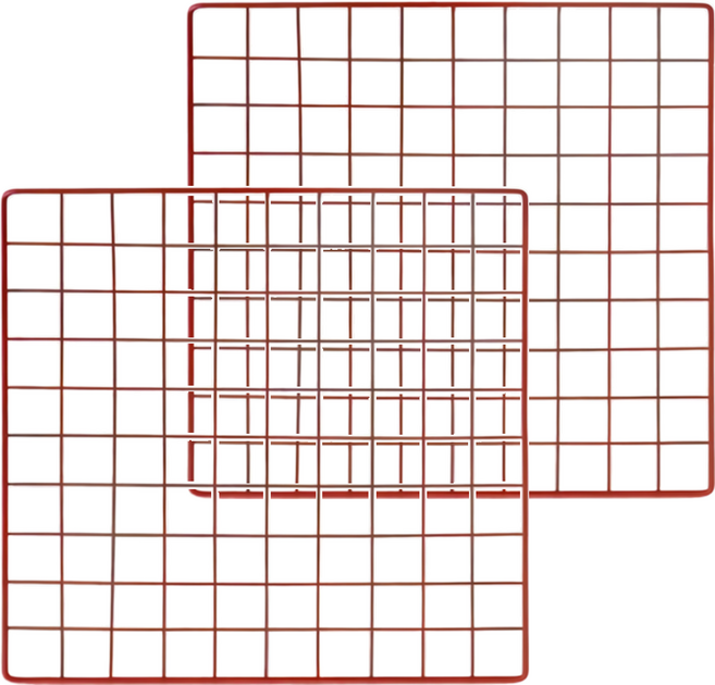 多用途網片置物架 40 x 40cm 2個, 紅色, 1組