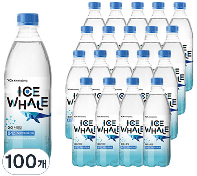광동 아이스웨일 플레인 제로 탄산수, 500ml, 100개