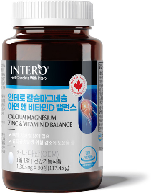 인테로 칼슘 마그네슘 아연 비타민D 117.45g, 90정, 1개