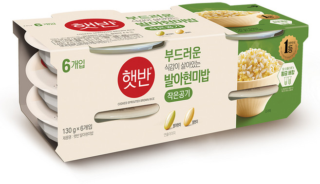 햇반 발아현미밥, 130g, 6개