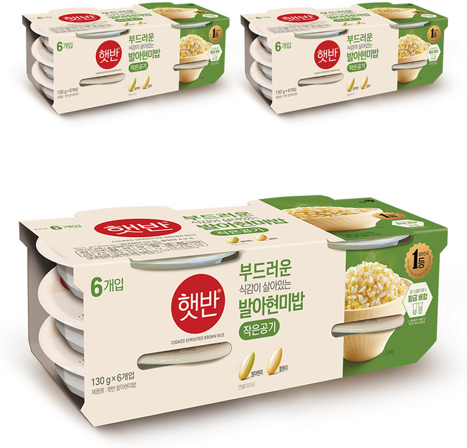햇반 발아현미밥, 130g, 18개