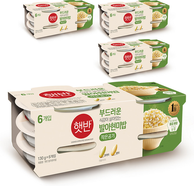 햇반 발아현미밥, 130g, 24개