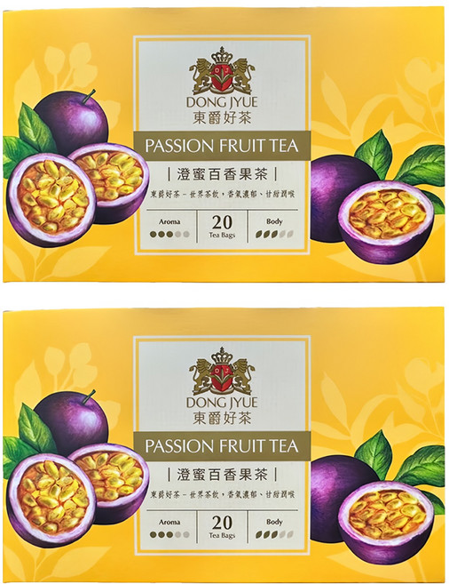 DONG JYUE 東爵好茶 澄蜜百香果茶, 2g, 20包, 2盒
