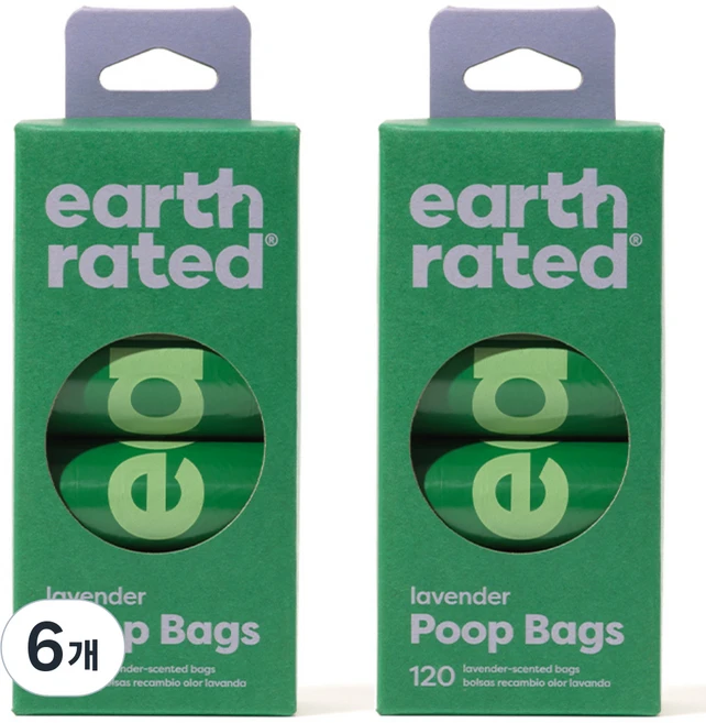 어스레이티드 배변봉투 리필, 120개입, 6개 - 쿠팡