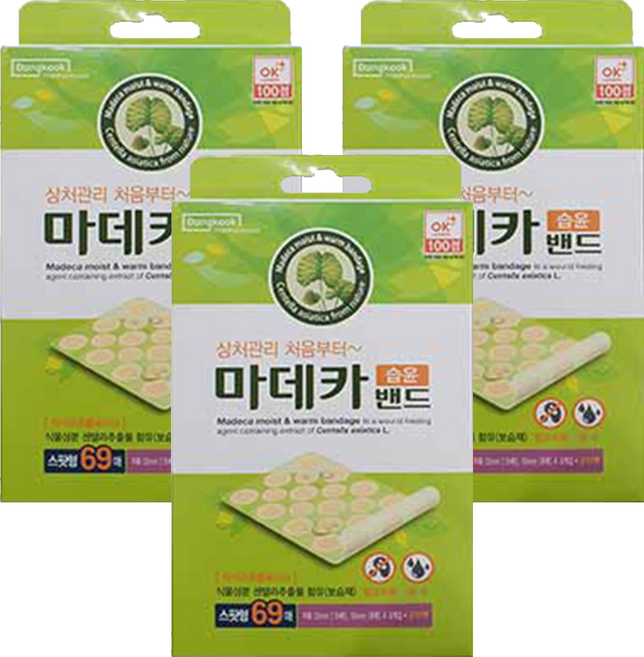 동국제약 마데카 습윤밴드 스팟형 69매, 3개