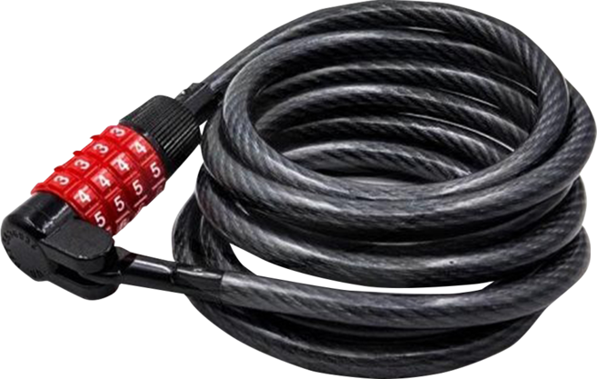 好伙伴 可調型密碼鎖 T-904 8mm x 180cm, 黑色, 1個