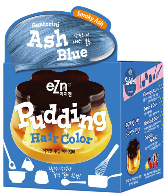 eZn 푸딩 헤어컬러 염색약, 산토리니애쉬블루, 1개