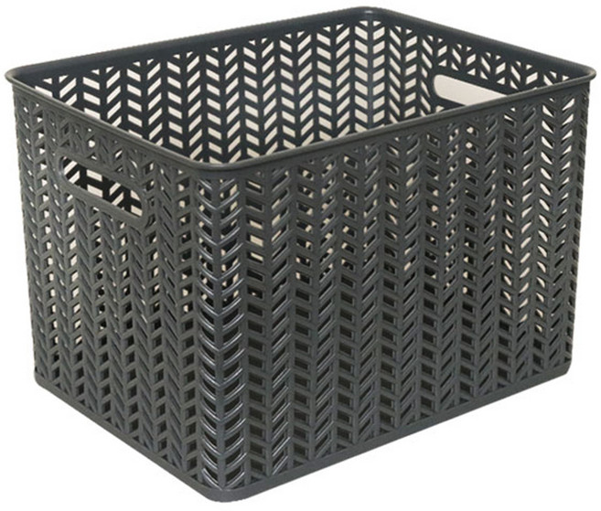 스내지 헤링본 바스켓 6호 오픈형, 차콜, 1개