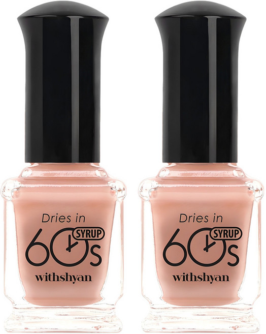 위드샨 60초 건조 매니큐어, M063누드시럽, 9ml, 2개