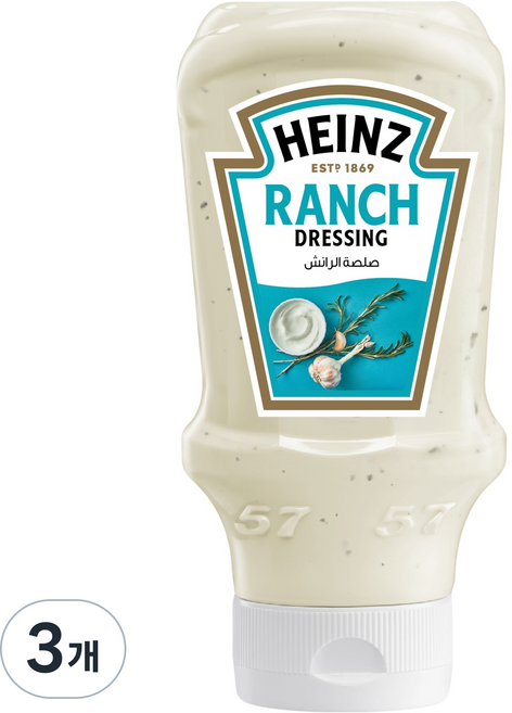 하인즈 랜치 드레싱 소스, 230g, 3개