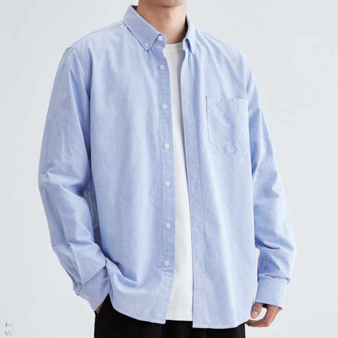 턴키 남녀공용 포켓 다운 버튼 옥스포드 셔츠 TK-1790