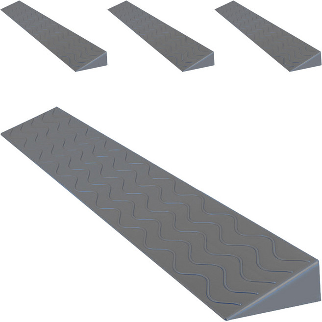 레디박스 안전 방문턱 경사판 문턱경사로 받침대, 4개, 그레이