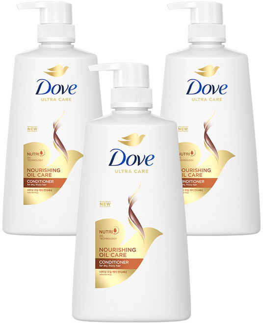 도브 너리싱 오일케어 컨디셔너, 3개, 660ml