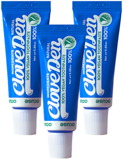 클로브덴 오리지널 미니어쳐 비건 치약, 25g, 3개