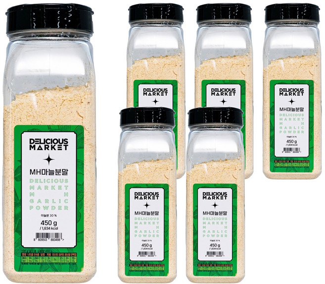 딜리셔스마켓 MH 마늘분말, 450g, 6개