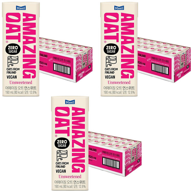 어메이징오트 어메이징 오트 언스위트 귀리음료, 72개, 190ml