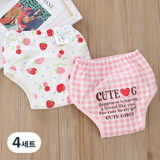 엠케이 안심방수 배변훈련팬티 2종 세트, 프룻, 4세트