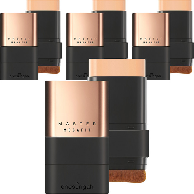 chosungah tm Mega Fit 持久貼合粉底棒 大師版 SPF50+ PA++++ 16g, 02 SAND BEIGE, 4個