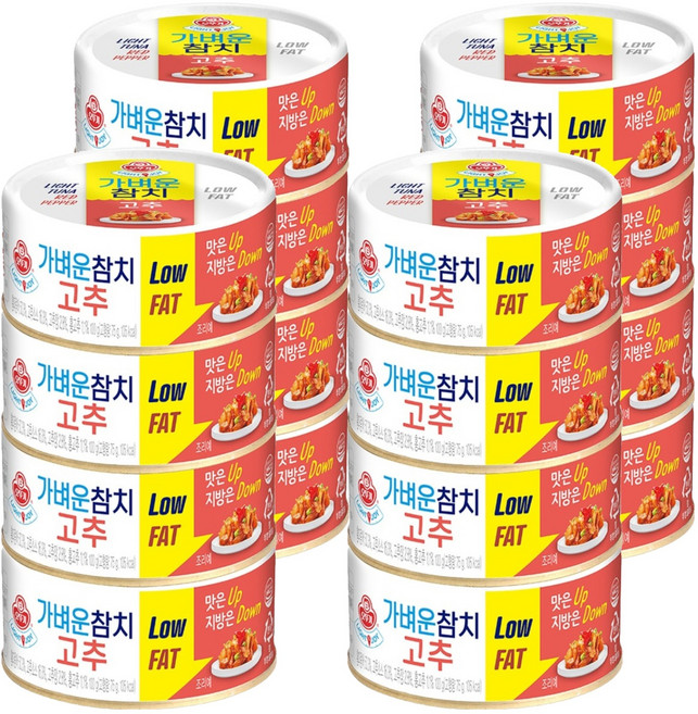 오뚜기 가벼운 참치 고추, 100g, 16개