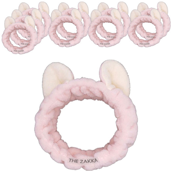 더자카 냐옹이 헤어밴드, 핑크, 10개